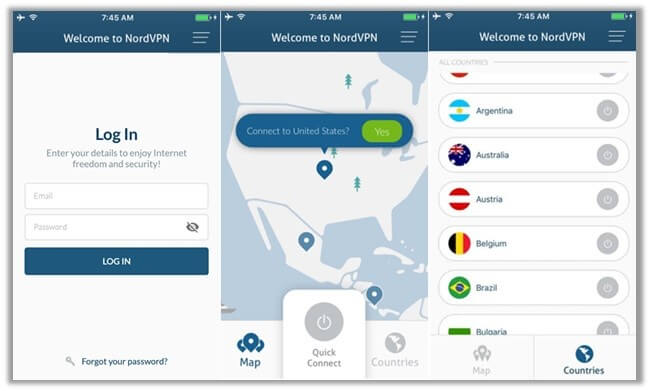 register login nordvpn account