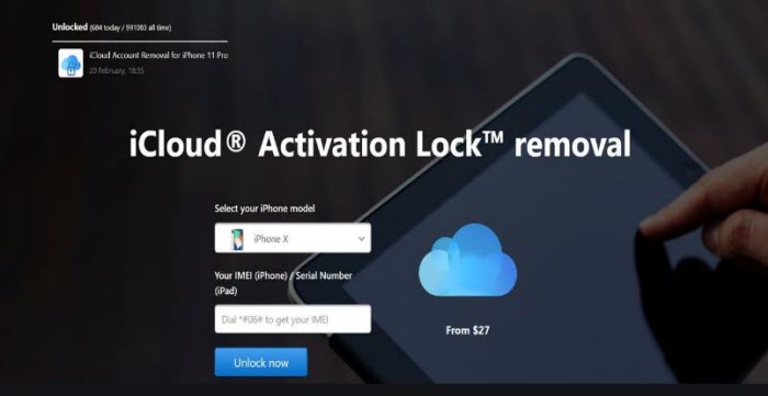 online service for activation lock