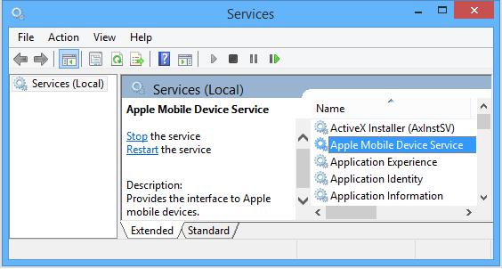 open apple mobile device service