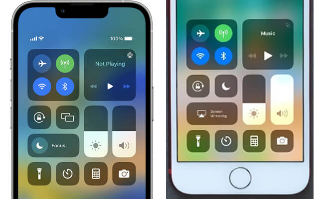 open control center on iphone ipad