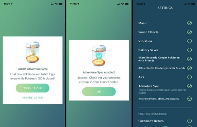 pokemon go adventure sync