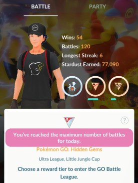 pokemon go battle limited