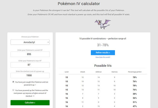 pokemon go cheats iv checker