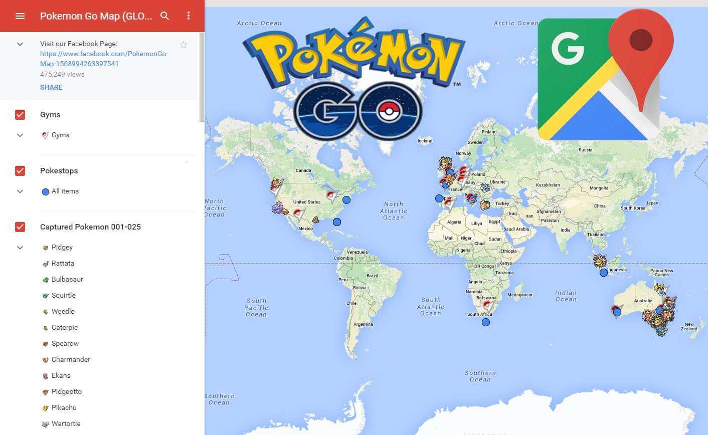 pokestop pokemon go google map