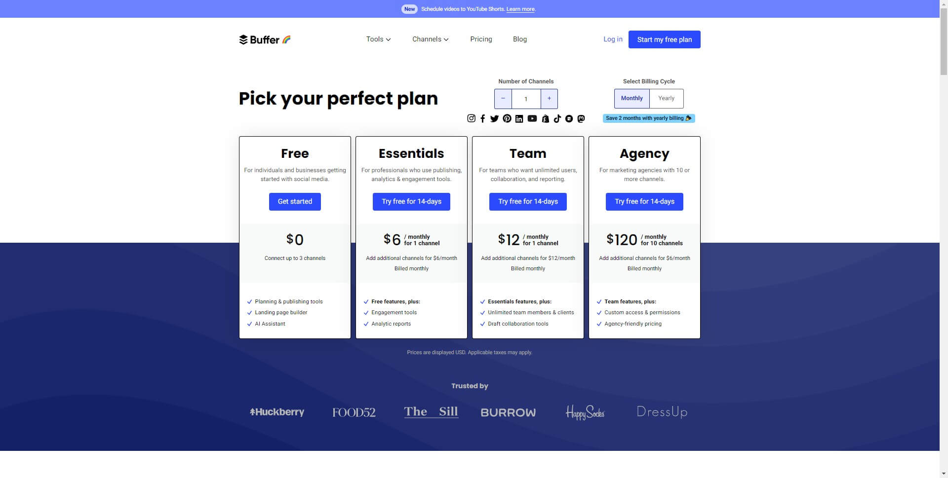 pricing of buffer