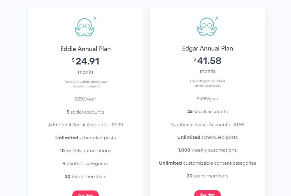 pricing of meetedgar