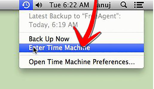 how to recover deleted browsing safari history on mac - Enter Time Machine