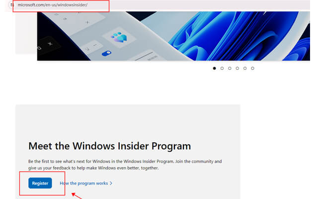 register windows insider