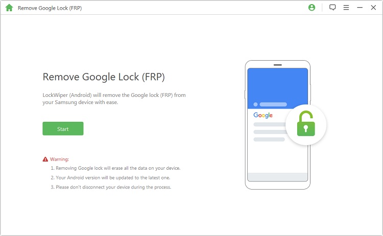 use lockwiper to delete google account without password