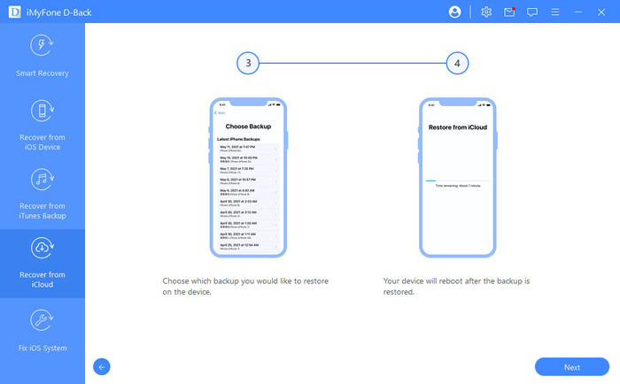 restore icloud backup to iphone