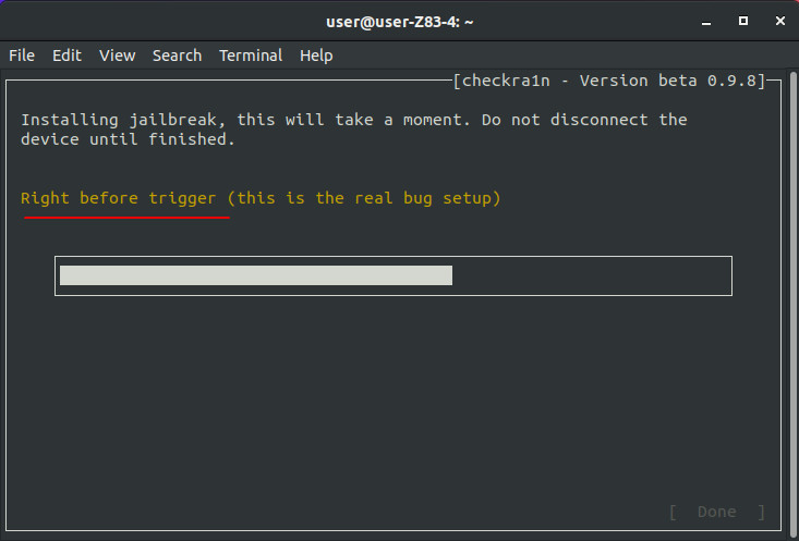 Jailbreak stuck on Right before Trigger