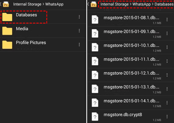 sdcard whatsapp database