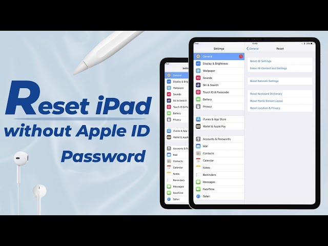  factory reset ipad without icloud password