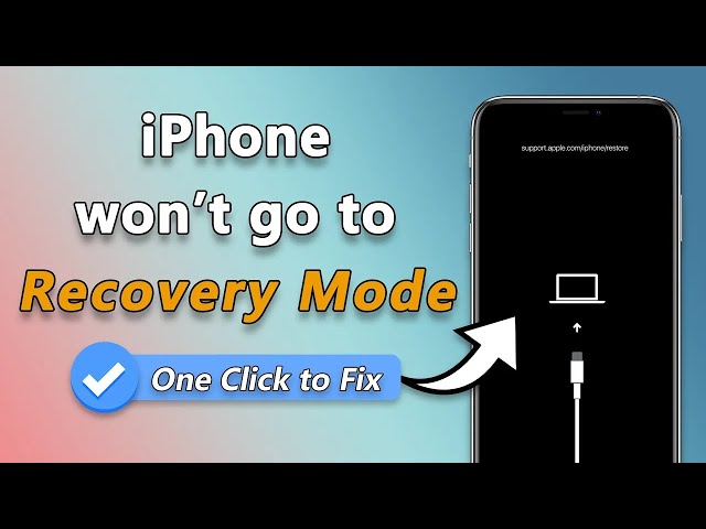 fix iPhone wont go into recovery mode