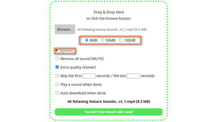 select video settings