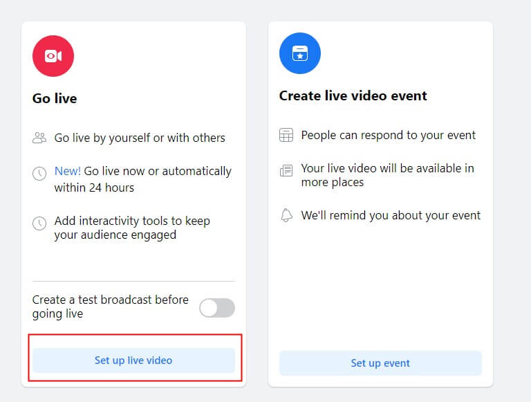 facebook create live