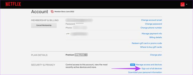 sign out of all netflix devices on pc