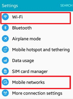 Turning off Network Connections on android