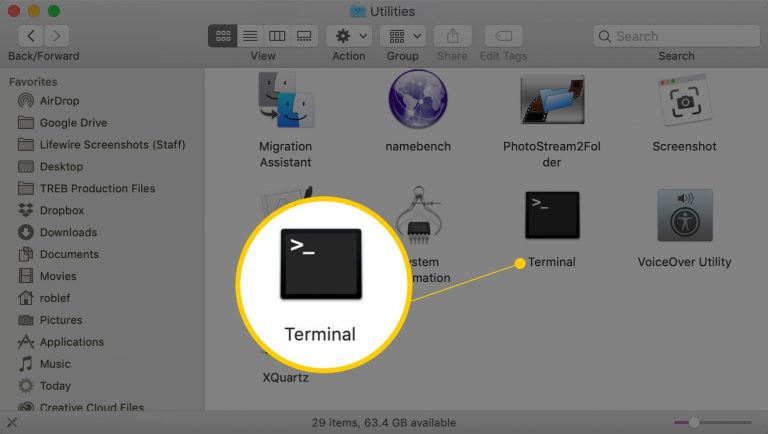 Terminal in Mac