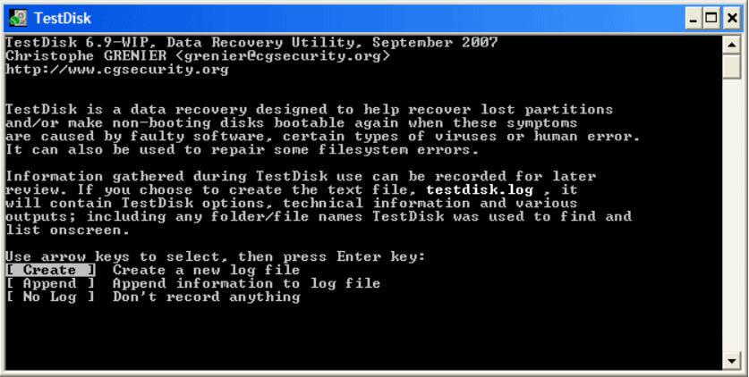 testdisk usb ecovery tool