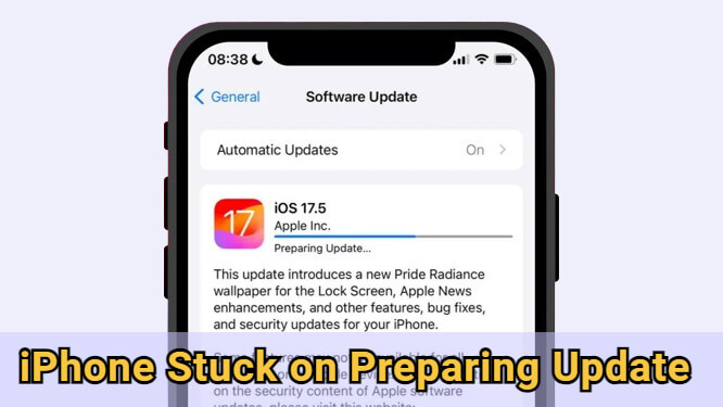 iPhone stuck on preparing update