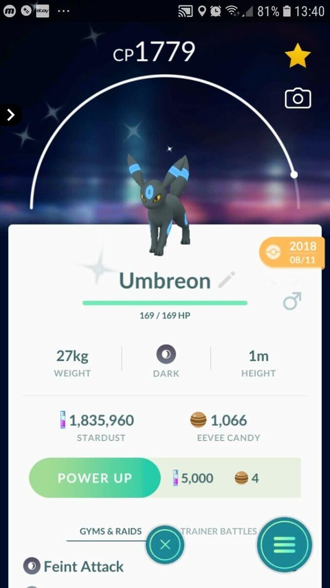 trading shiny umbreon