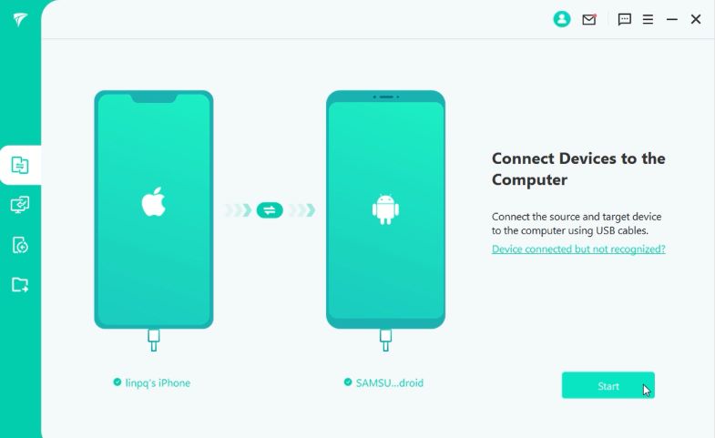 transfer line data between Android and iOS