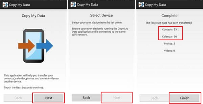 transfer apps with Copy My Data