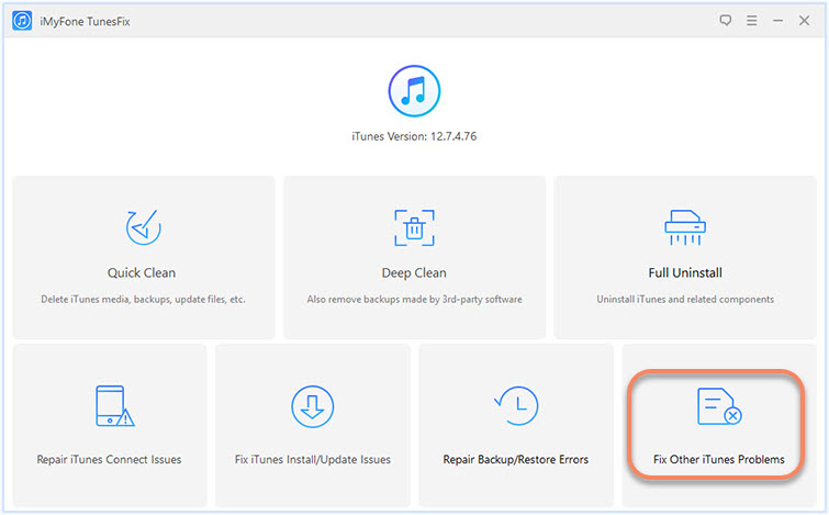 choose fix other itunes problems”