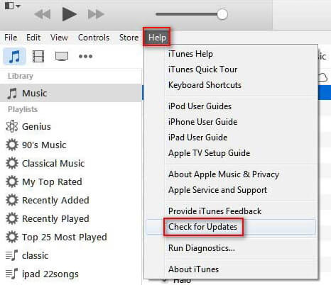 update iTunes on Windows