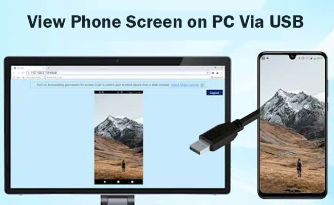 view phone on pc via usb