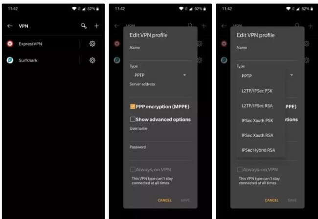 Vpn app for smartphone set up