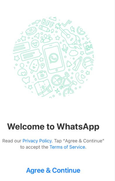 WhatsApp agree and continue