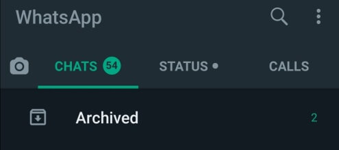 whatsapp archived folder