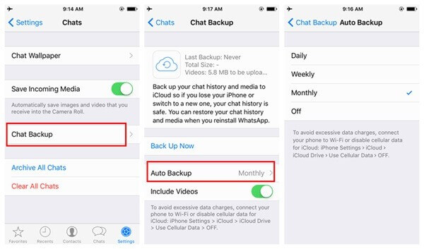 whatsapp backup iphone