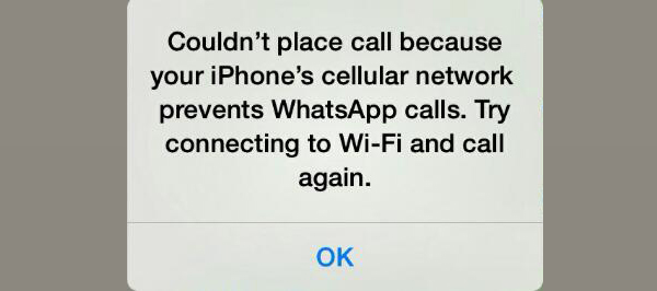 whatsapp not placing calls