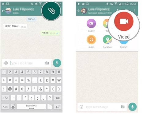 whatsapp send videos