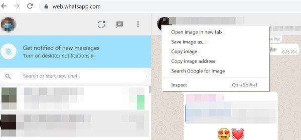 Read encrypted WhatsApp messages via WhatsApp web