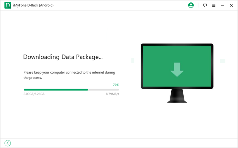 D Back for android downloading data package