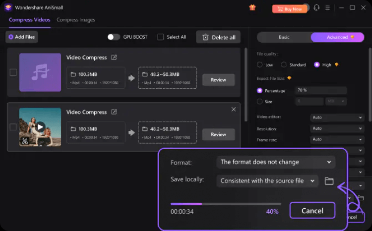 anismall video compressor