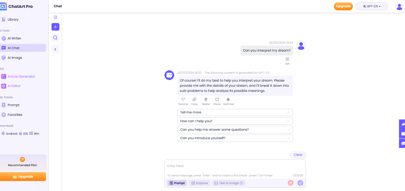 ChatArt Pro dream analyzer