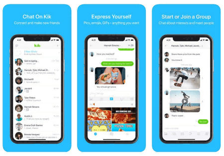 chatting features on kik