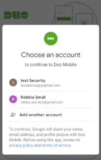 choose google account