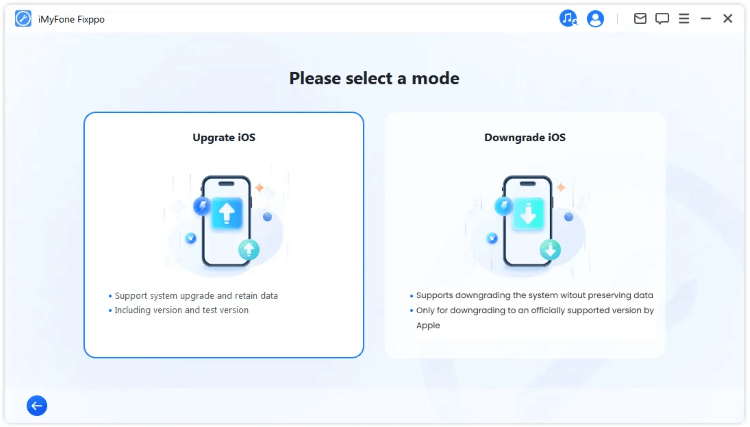 choose to upgrade iOS