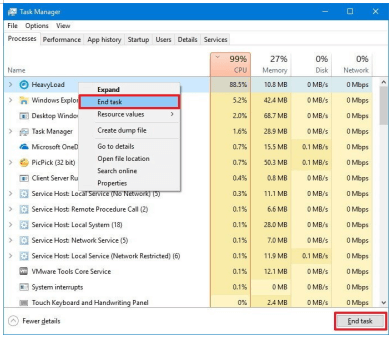 Close unnecessary programs 