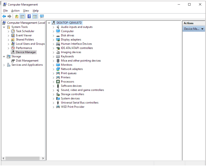 computer management options