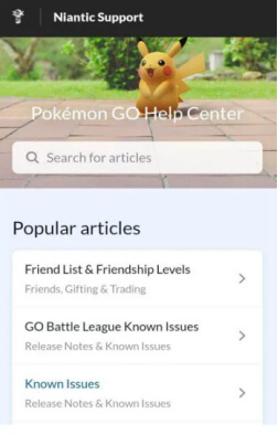 contact pokemon go gelp center