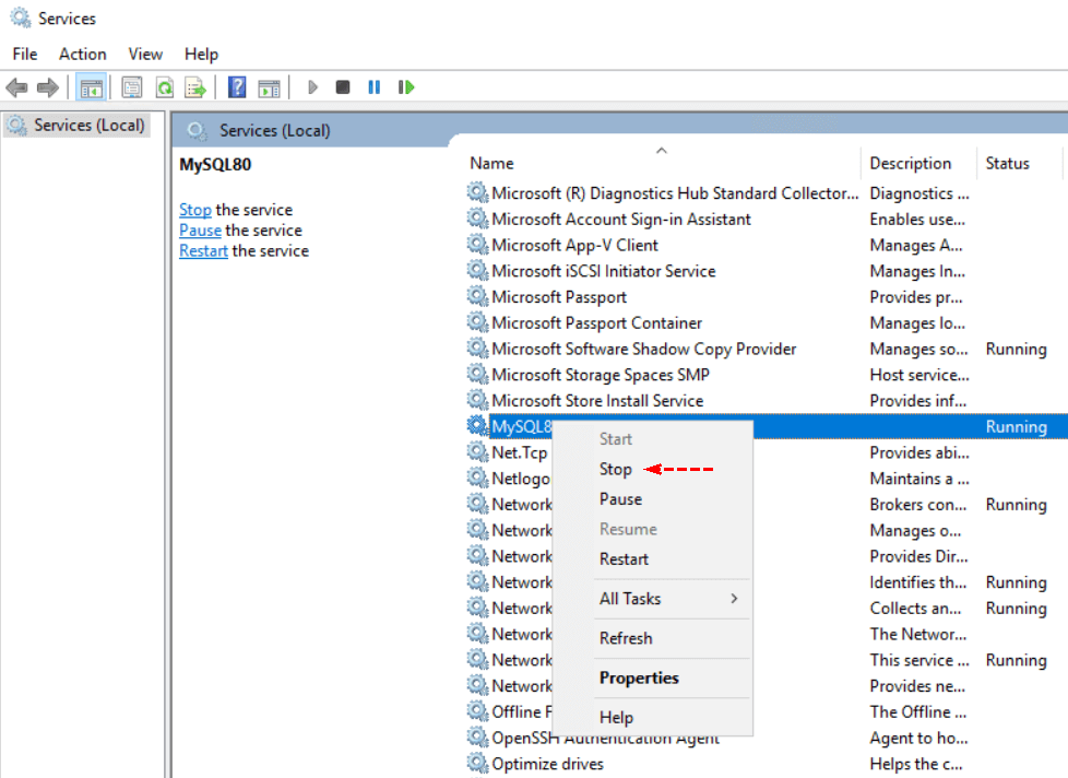  copy the mysql server data