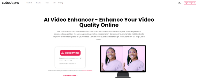 cutout.pro ai video enhancer