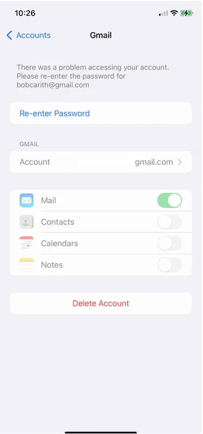 how to remove ios account manager